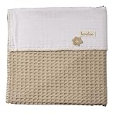 Koeka 75x100cm Antwerp Crib Blanket (Stone/White) by Koeka
