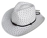 (ビグッド)Bigood 赤ちゃん ベビー 帽子 子供 ハット カウボーイハット ストローハット 麦わら帽子 つば広ハット キッズサンバイザー UVカット 日焼け防止（ホワイト）