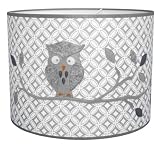 Taftan Owl Pendant Lampshade Diameter 35cm (Grey) by Taftan