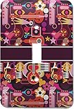 抽象音楽ライトスイッチカバー( Single )切り替え( Personalized )
