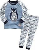 [Vaenait Baby]キッズ子供ベビー服綿100％ルームウェア長袖パジャマ寝間着上下セット Adelie Owl L