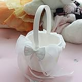 EQLEF® 結婚式のパーティーの花ガールバスケットレースちょう結び
