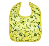 Tidy Turtle Easy Wipe Waterproof Bib with Food Catcher, Romantic Frog by Tidy Turtle