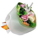 フレグランス シャボンフラワー ブーケフラワー 花束 FPP-806 (グリーン&オレンジ)