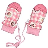 アスナロ（グローブ） UZULAND スノーミトン ベビー 女の子 手袋 防寒 紐付 グローブ1-2才 ピンク