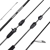 Mavllos Resolute 超軽量バス釣り竿 1.8m 1.98m 2.08m ルアー付き 0.8-7g/1-10g ハイカーボン UL トラウト スピニングキャスティングロッド (キャスティングモデル UL-1.8)