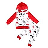 (プタス)Putars ベビー服 子供服 上下セット パーカー 長袖 男の子 女の子 鹿柄 クマ柄 可愛い 春 秋 クリスマス スポーツ 運動会 旅行 記念日 プレゼント 3-18ヶ月