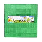 Lego-Compatible Brick Building Base 10'' x 10'' Green Baseplate By Brand FUN FOR LIFE [並行輸入品]