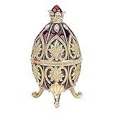 Design Toscano Alexander Palace Faberge-Style Polotsk Enameled Egg in Crimson
