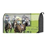 WelcomeダービーRace Day onグリーン22 x 18標準サイズメールボックスカバー