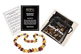 Baltic Amber Teething Necklace For Babies (Unisex)- Drooling Problem & Pain Reduce Properties. Certi