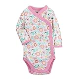 Feidoog　半袖ボディースーツ　ロンパース　新生児　赤ちゃん　綿100%　前開きタイプ　 Baby　ベビー服女の子　肌着パジャマ　可愛い 　夏服　ピンク 12M