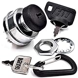 HDスイッチ スターター イグニッションスイッチ Toro Z Master Z147 Z148 Z200 Z283 Z283L Z286 Z286E Z287 Z287L Toro Dingo TX413 TX420 TX425 TX427 TX525 - デュアルダスト保護システム キー2個付き 無料のカラビナ付き。