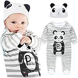 FEITONG 1Set Newborn Infant Baby Boys Girls Romper+ Hat (9 Months, Gray) by FEITONG
