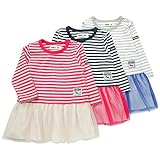 【アウトレット】 Bobson ワンピース (80～130cm) キムラタンの子供服 グレー 100 ( 77415x77915-153 )