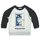 ドラえもん トレーナー スウェットシャツ 裏起毛タイプ fo-trdr01 100cm 黒×グレー