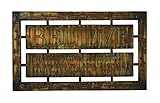 Woodland Imports Decorative Durable Metal Wall Decor, Brown with Modern Design [並行輸入品]