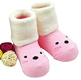 1ペアベビー冬コットンソックス厚手暖かいソックス0 – 3 Years (ピンク猫)