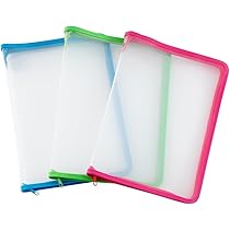 オーダー品　ファスナーケース Amazon | ハピラ ファスナーケース A4 12個 アソートカラー3色セット