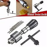 10 PC ミニ HSS ツイスト Micro-Drill ビットを使用した手動ハンドドリルビットの新しい 0.6-2.1etch1 mm