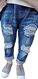 赤ちゃん男の子女の子Rippedジーンズボーイフレンドジーンズカジュアルブルーデニムパンツ カラー: ブルー