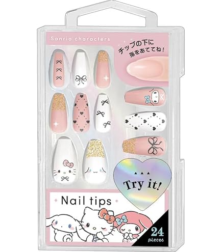ネイルチップ　セット Amazon.co.jp: クラックス ネイルチップ/サンリオ/シンプルフレンチBK