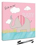 Canvas Kudos "Baby Elephant" Decorative Sign, 18 by 18-Inch [並行輸入品]