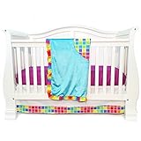 One Grace Place Terrific Tie Dye Infant Crib Bedding Set, Aqua Blue/Royal Blue/Pink by One Grace Pla