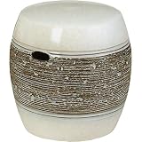 信楽焼 信楽BEST SELECTION 白松皮スツール(全高37cm×全幅37cm)