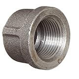 Everflow Supplies BMCP0038 3/8" Black Malleable Iron Pipe Cap for 150 lb Applications with Female Th