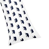 Sweet Jojo Designs Navyブルーandホワイトボディ枕ケースカバーfor Big Bearコレクション(枕は含まれません
