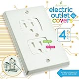 Child Safety Electrical Outlet Covers for Baby Proofing - Best Childproofing Self Closing BPA Free W