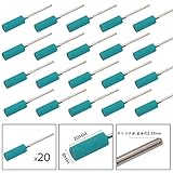 JINTONG ゴム砥石 2.35mmシャンク コーン ヘッド セラミック 研磨 マウント20個入り