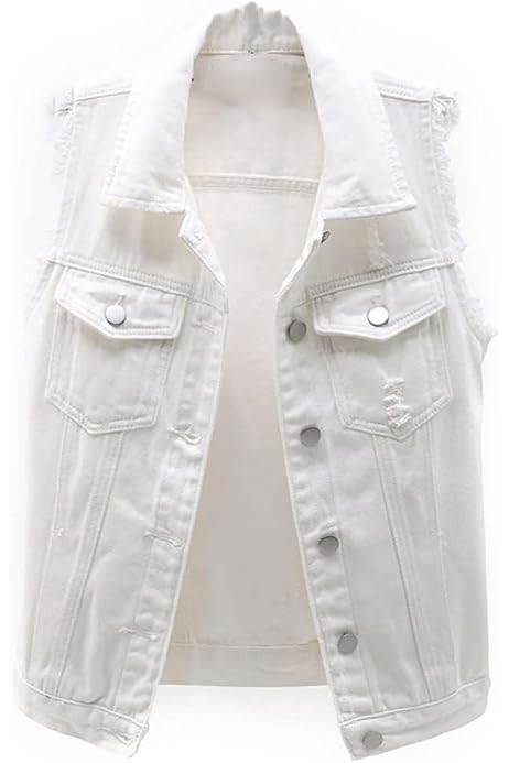 Sleeveless Denim Jacket Cropped 