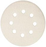 Bosch SR5W120 Random Orbit Sander Hook and Loop 8 Hole Disc 5-Inch 120 Grit Sand Paper, White, 5-Pac