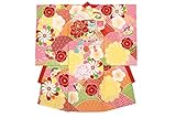 初着 JAPAN STYLE 赤 レッド ピンク 黄色 カラフル 吉祥文 牡丹 桜 梅 菊 花 ラメ 産着 祝着 ジャパンスタイル うぶぎ 絵羽着物 お宮参り お祝い 女の子 女児
