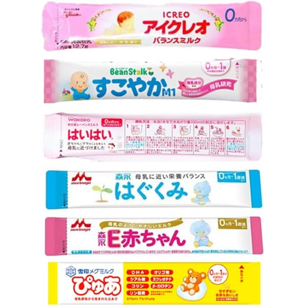 Amazon.co.jp: 【お試しセット】赤ちゃん用 粉ミルク 6種類 合計