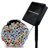 LED String Lights Solar Christmas Lights 39ft 100 LED 8 Modes Ambiance lighting for Outdoor Patio La