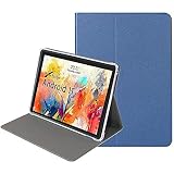 For New Bridge NBTB101 タブレット 10.1インチ ケース【HVUYAL】NBTB101 ケース 角度調整 キズ防止 タブレット カバー 全面保護 スリムフィットNew Bridge NBTB101 専用 スマートカバー(ブルー)