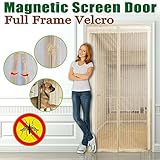 Magnetic Screen Door ,Full Frame Velcro 5 Sizes Avaliable to Fits Door Up To 46"x82",34"x82",34"x98"