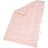 日本製 掛ふとんカバー ベビーサイズ 85×125cm 3ヶ所ヒモ付き 星ねこ柄/ピンク お昼寝布団カバー