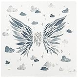 二丁目 ガーゼ おくるみ 1枚 120×120cm 天使の翼 (天使の翼)