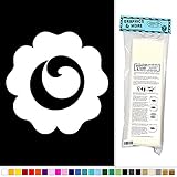 文字O in Flower初期 – Fun Kids女の子ベビー部屋 – ビニールステッカーデカール壁アート装飾 ホワイト 061116W5369_White