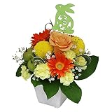 花ギフト 銀座東京フラワー 花材おまかせアレンジメント 黄色オレンジ系
