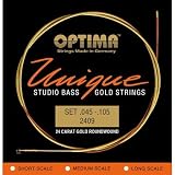 Optima 24K 金メッキ 'Unique Series' Studio Bass Strings .045 - .105