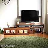 送料無料 テレビ台 伸縮式 ロータイプ TV台 テレビラック AVボード TVラック AVラック　ミディアムブラウン