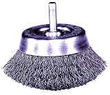 Weiler 804-14301 Stem Mounted Crimped Wire Cup Brush, Steel, 1-3/4, 0.0118, 13000 rpm by Weiler