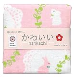 日繊商工 japanese style かわいい メルヘンうさぎ ハンカチ J K-3558
