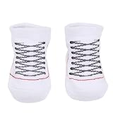 Domybest ベビーソックス　赤ちゃんブーティ　綿製　滑り止め　柔らかい靴下　0-6ヶ月　春秋　男女兼用　新生児出産祝い　1足組　4色　 (ホワイト)