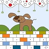 Green Leaf Art Dog Canvas Art, Brown [並行輸入品]